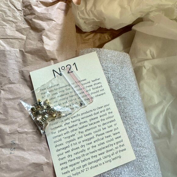 N.21 Raso Knot Flat Embellished Slides In Green Satin - Picture 6 of 16